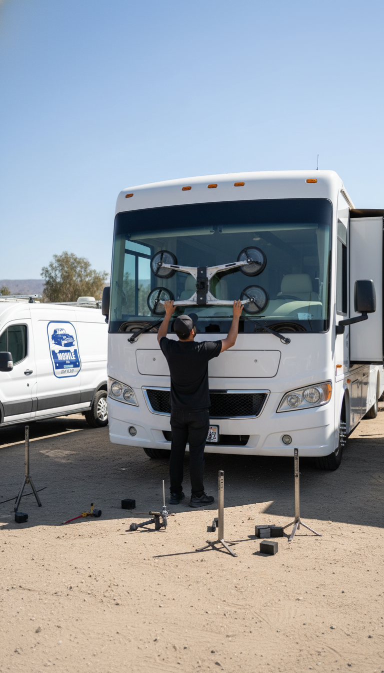 Commercial Auto Glass by Mobile San Fernando Car Glass in Mission Hills CA
