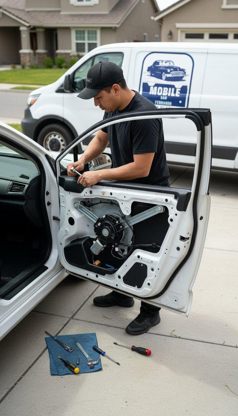 Window Regulator Repair in Mission Hills, CA by Mobile San Fernando Car Glass